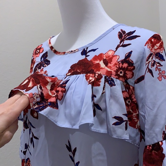 Living Doll LA Floral Ruffle Blouse - Picture 5 of 8